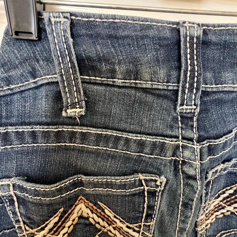 *Repaired* Ariat R.E.A.L. Denim Bootcut Jeans Dark Wash Stretch Women’s 25S - Picture 5 of 7